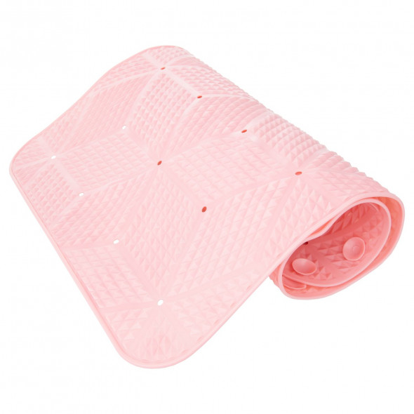 Mata Łazienkowa Antypoślizgowa Pod Prysznic Do Wanny 69x38 Różowa
