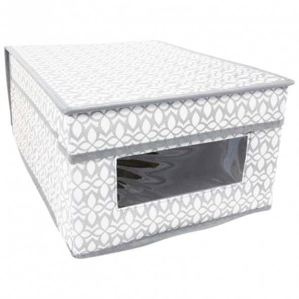 Organizer do szafy duży pudełko tekstylne rozmiar L szary