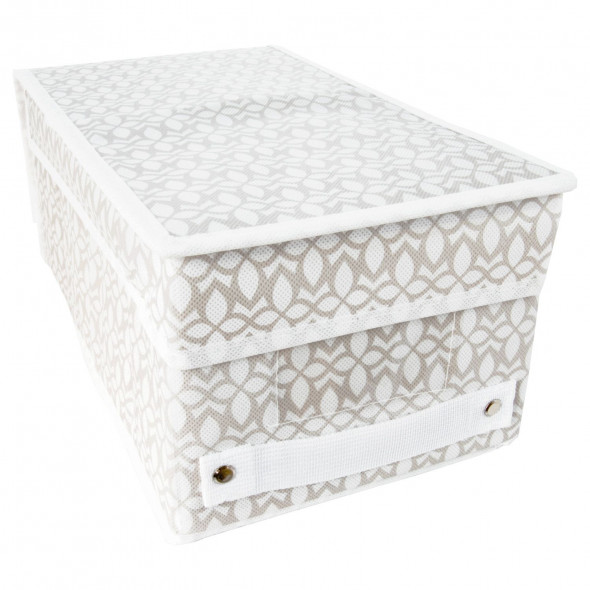 Organizer do szafy średni pudełko tekstylne rozmiar M beżowy