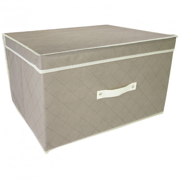 Organizer Na Skarpetki Do Szafy Szuflady Pojemnik Pudełko Tekstylne 60x40x30 Beżowy