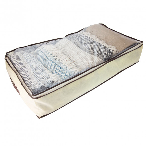 Organizer Tekstylny Materiałowy Na Pościel do szafy Pod Łóżko 80x45 cm