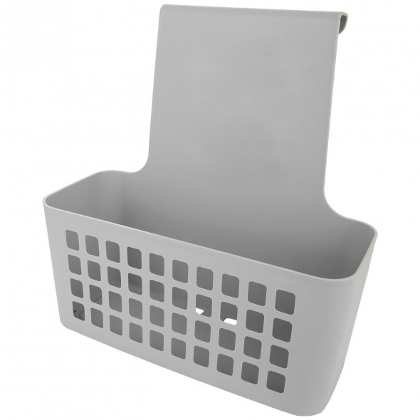 Organizer Wiszący Koszyk Plastikowy Do Zawieszenia Na Drzwi Szafkę Szary