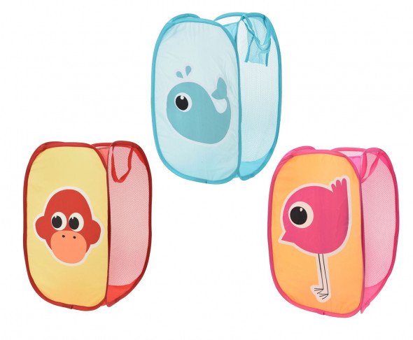 Praktyczny, składany pojemnik z tkaniny. Idealny do pokoju dziecięcego. Organizer na zabawki. Kosz na pranie, na brudną bieliznę