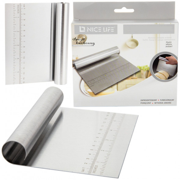 Profesjonalna łopatka do ciasta packa skrobka cukiernicza stalowa do kremu