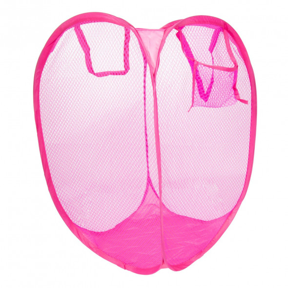 Składany Kosz Na Pranie Pojemnik Worek Na Pranie Zabawki Bieliznę Różowy