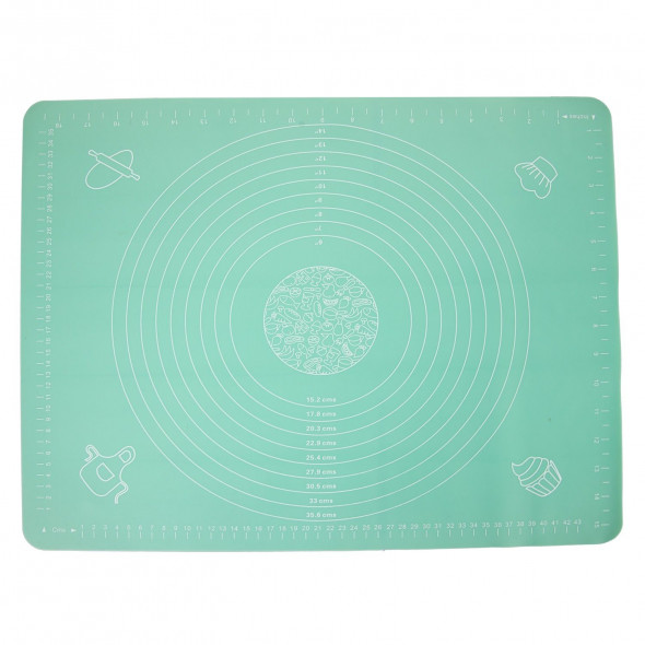 Stolnica silikonowa duża XXL mata kuchenna podkładka zielona