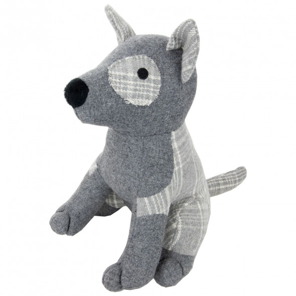 Stoper Do Drzwi Okien Odbojnik Blokada Pluszak Piesek 29 cm Jasnoszary