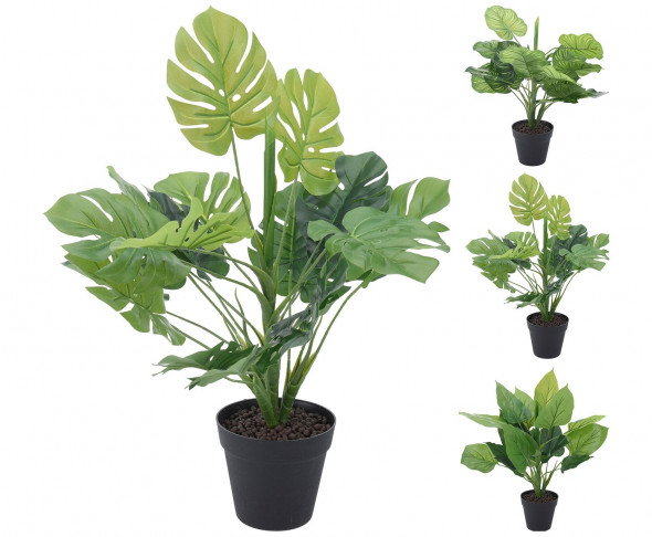 Sztuczny Kwiat Roślina W Doniczce Donicy MONSTERA 45 cm