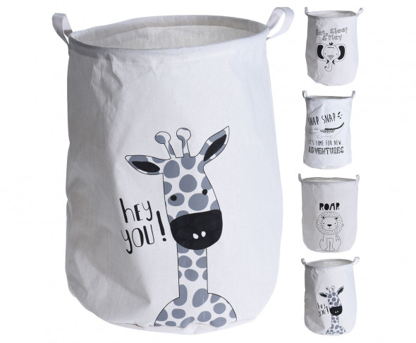 Uniwersalny kosz na zabawki lub na pranie, pojemnik, worek na brudną bieliznę, brudy, brudne ubrania, tekstylny, składany