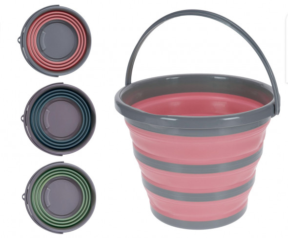 Wiadro Silikonowe Składane Turystyczne Wędkarskie 10L