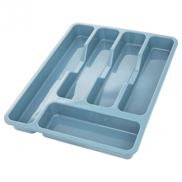 Wkład Na Sztućce Do Szuflady Wąski Organizer Pojemnik Niebieski 32x25