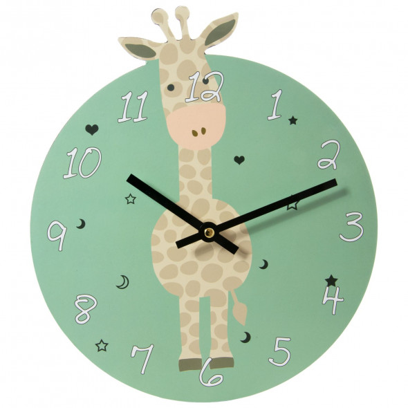Zegar dziecięcy wiszący 26 cm żyrafa