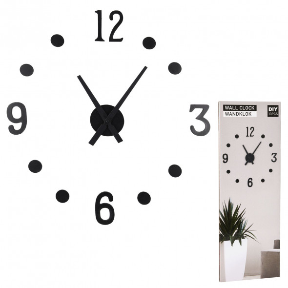Zegar ścienny 3D do naklejania DIY nowoczesny