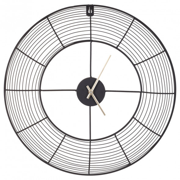 Zegar Ścienny Metalowy Duży Czarny Loftowy Retro Vintage 48 cm