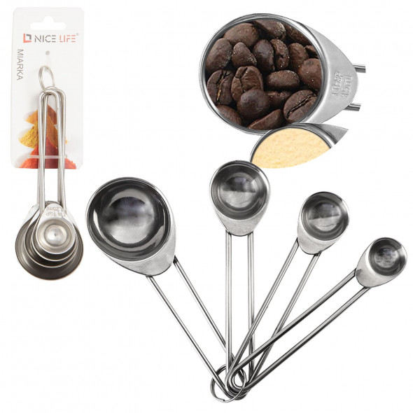 Zestaw Miarek Do Mierzenia Miarki Kuchenne Kubki Łyżki 4 szt