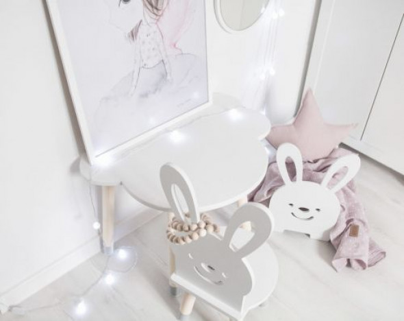 Stolik dla dzieci chmurka - drewno Bemini