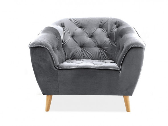 BETTSO FOTEL GALAXY 1 VELVET SZARY / BLUVEL 14 / BUK