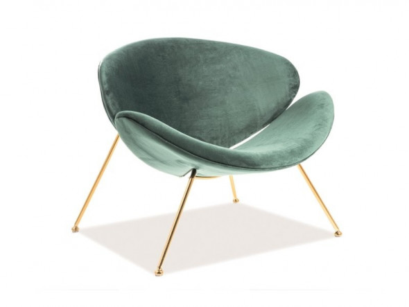 BETTSO FOTEL MAJOR VELVET ZIELONY / ZŁOTY BLUVEL 78