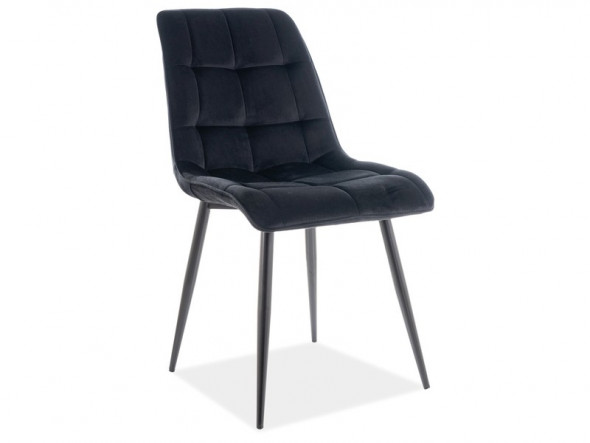 BETTSO KRZESŁO CHIC MATT VELVET 99 CZARNY STELAŻ / CZARNY
