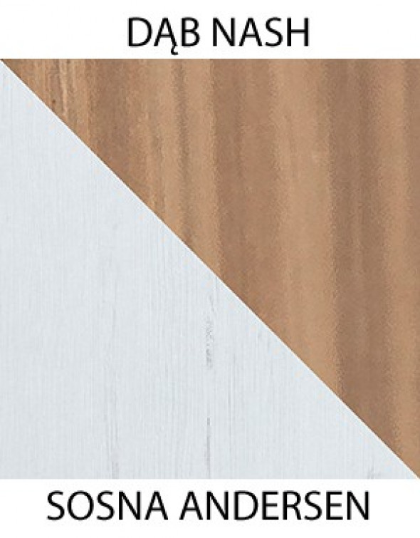 BETTSO SVEN Łóżko - Sosna andersen / dąb nash / SV13