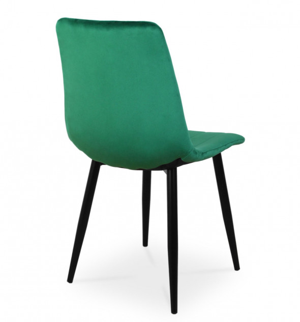BETTSO Zestaw krzeseł TUX zielony / noga czarna