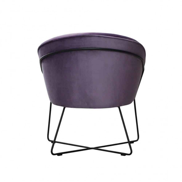 BETTSO Fotel tapicerowany MELANI na metalowych płozach