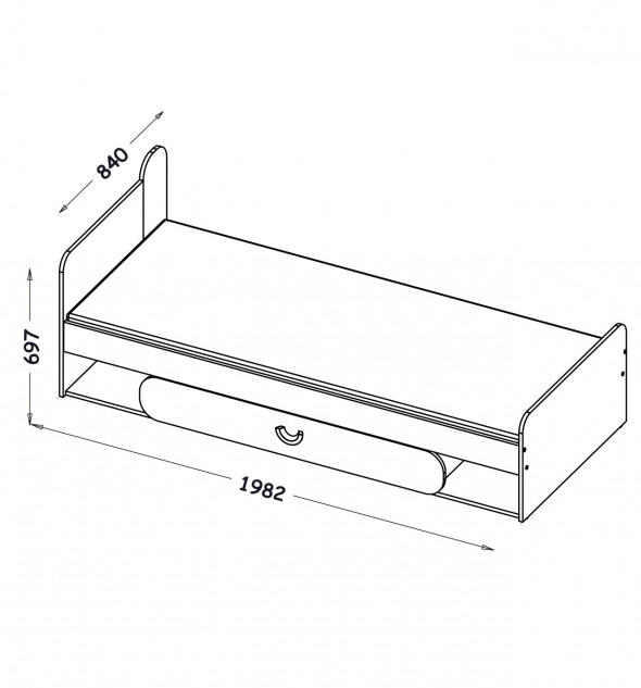 BETTSO FUTURO Łóżko / turkus / F13