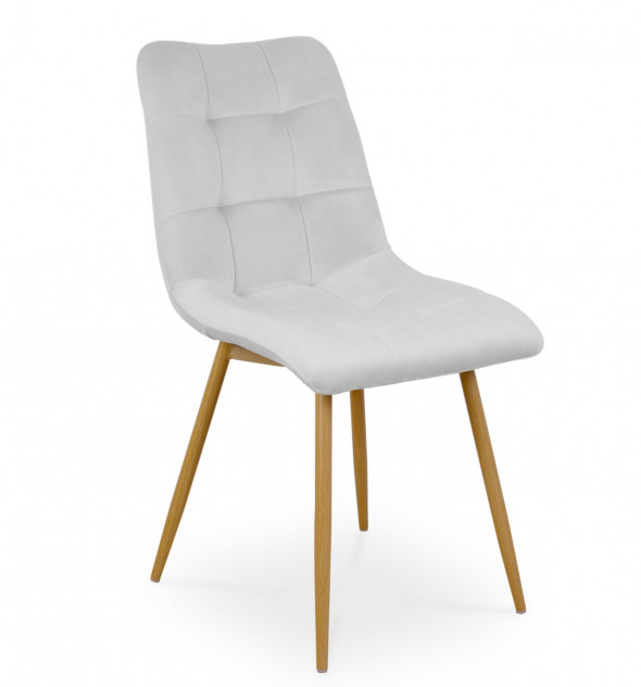 BETTSO Krzesło BEN jasnoszary/ noga dąb