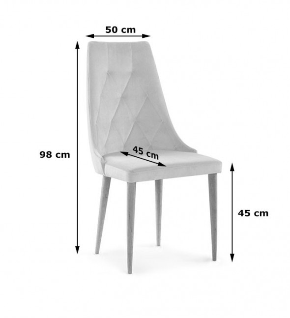 BETTSO Krzesło tapicerowane CARO VELVET  beżowy / PA02