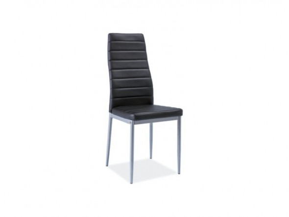BETTSO KRZESŁO H261 BIS CZARNY EKOSKÓRA / ALUMINIUM