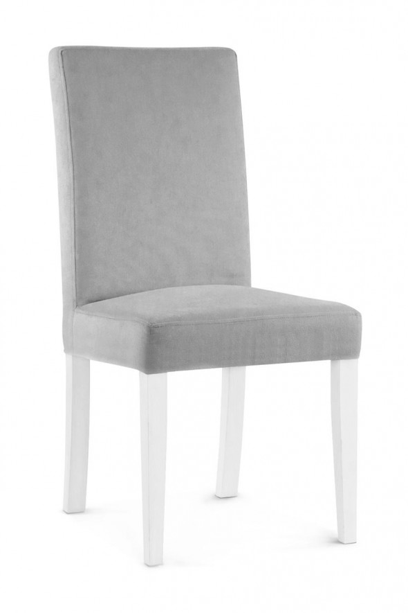 BETTSO Krzesło WILLIAM srebrny/ noga biała/ PA05