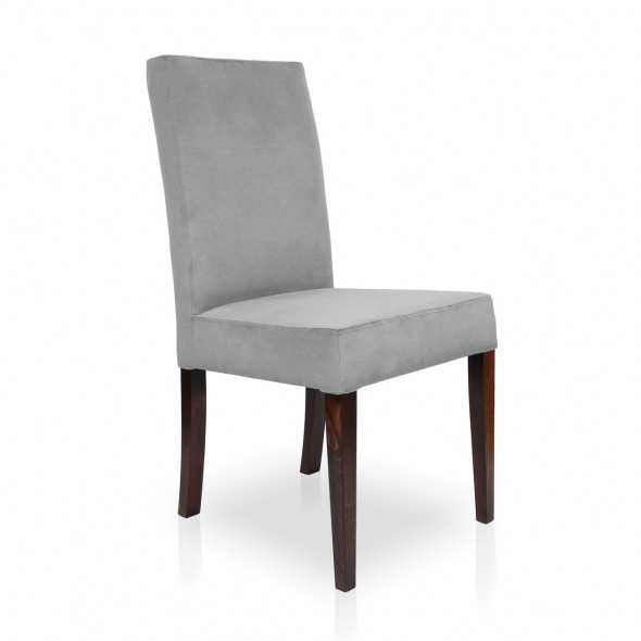 BETTSO Krzesło WILLIAM srebrny/ noga orzech/ PA05