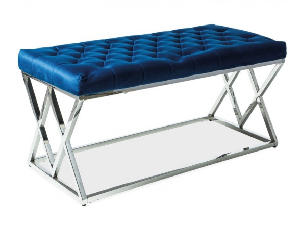 BETTSO ŁAWKA ELIXA SREBRNY/GRANATOWY AKSAMIT TAP.106