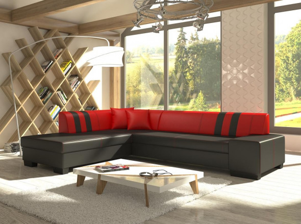 BETTSO Narożnik PORTO II z funkcją spania codziennego