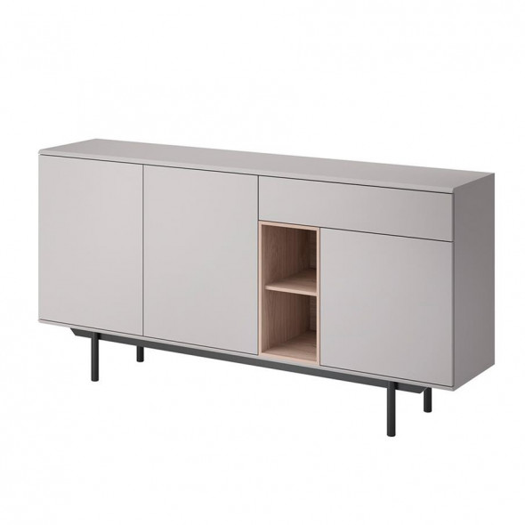 BETTSO NIKS - szeroka komoda IK 175 / Szary + Jackson Hickory