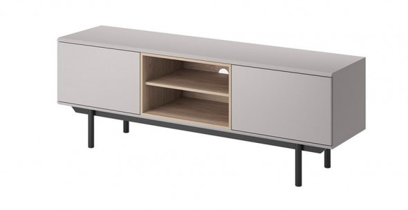 BETTSO NIKS - Szafka RTV 150 szara z półkami