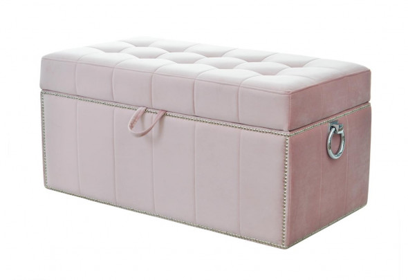 BETTSO Modna pufa tapiceorwana CUFER Z PRZESZYCIAMI