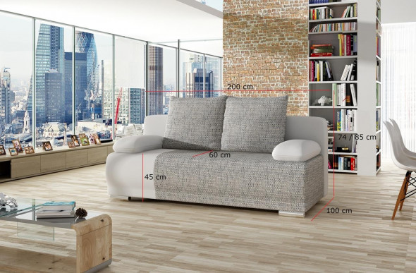 BETTSO Wersalka Roma do salonu lub pokoju młodzieżowego