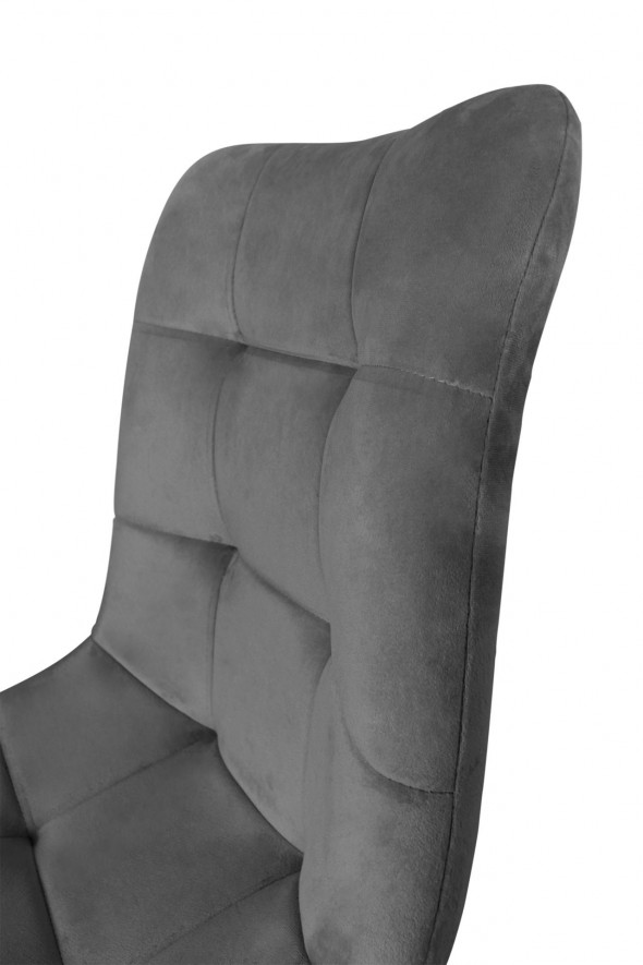 BETTSO Zestaw 4 krzeseł BEN ciemnoszary / noga czarna