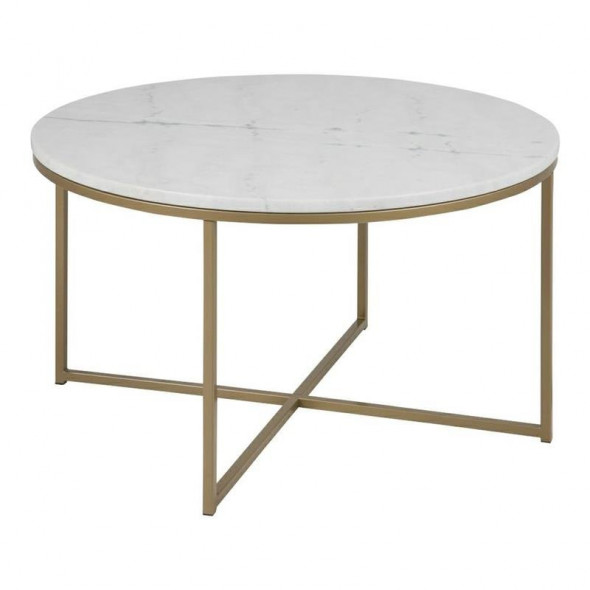 Actona Alisma 80cm biały stolik kawowy