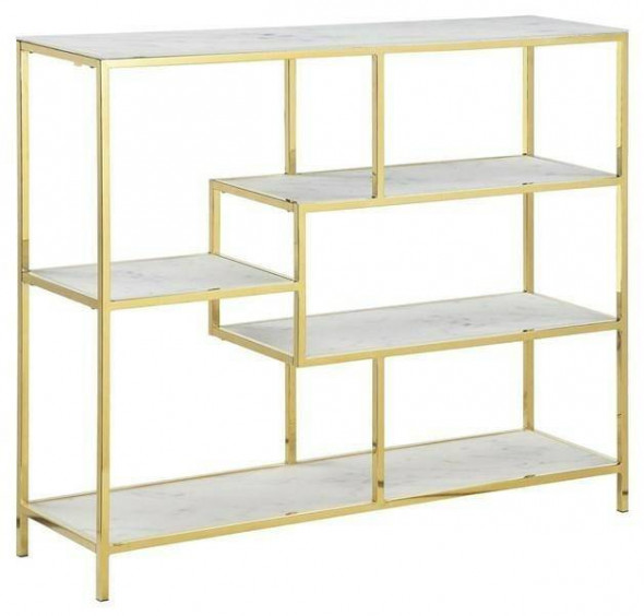 Actona Alisma marmur/złoty regał