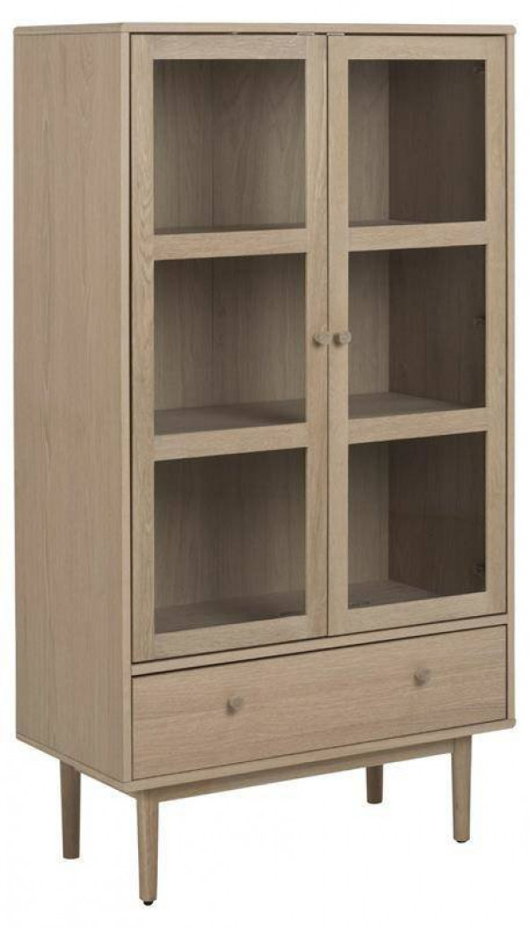 Actona Aston dąb bielony witryna