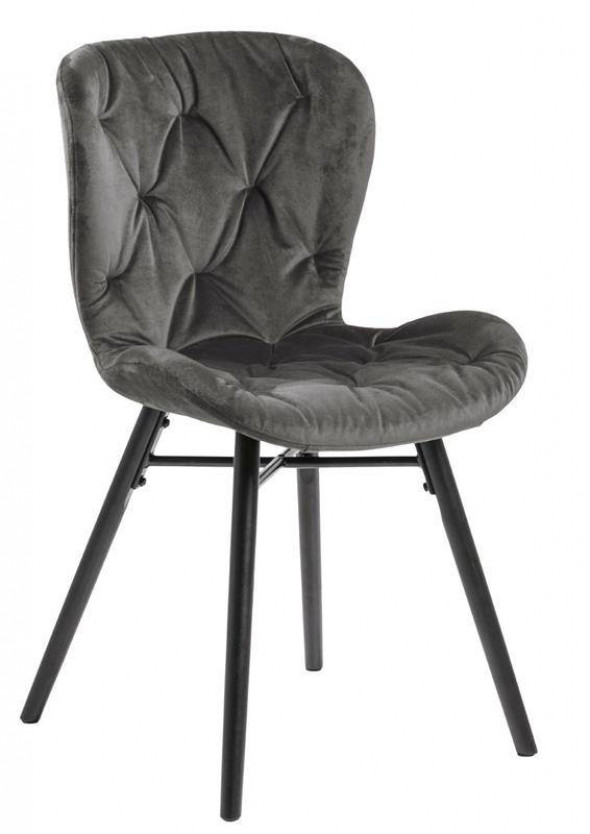 Actona Batilda VIC dark grey pikowane krzesło