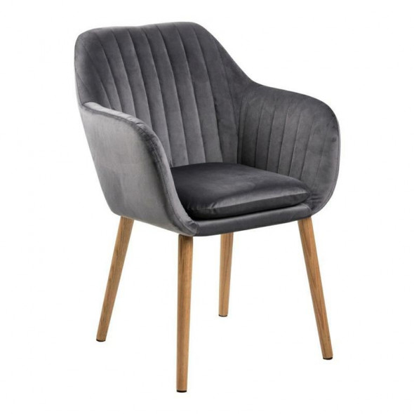Actona Emilia Velvet dark grey krzesło