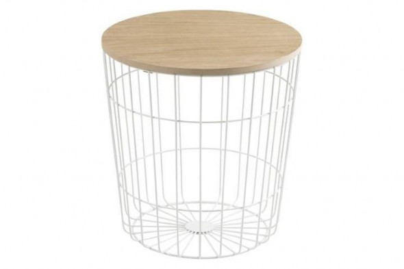 Actona Lotus M white/wood stolik