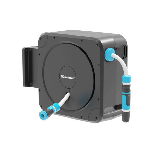 Automatyczny zwijacz węża ogrodowego ERGO wąż ogrodowy 20 m + końcówki Celefast Hydro ERGO wąż ogrodowy 20 m końcówki ERGO pudełko