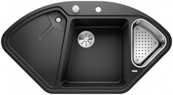 Blanco Delta II Silgranit PuraDur czarny zlewozmywak