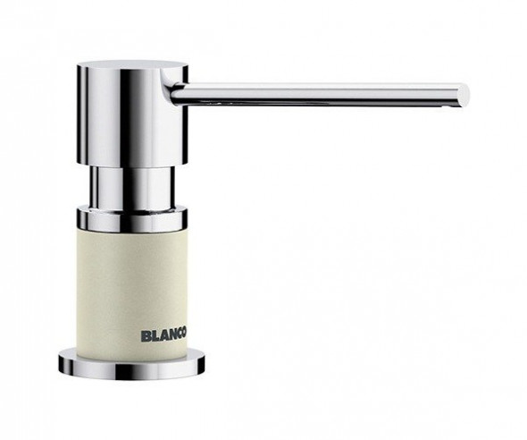 Blanco Lato Silgranit-Look jaśmin/chrom dozownik detergentu