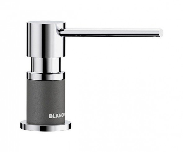 Blanco Lato Silgranit-Look szarość skały/chrom dozownik detergentu