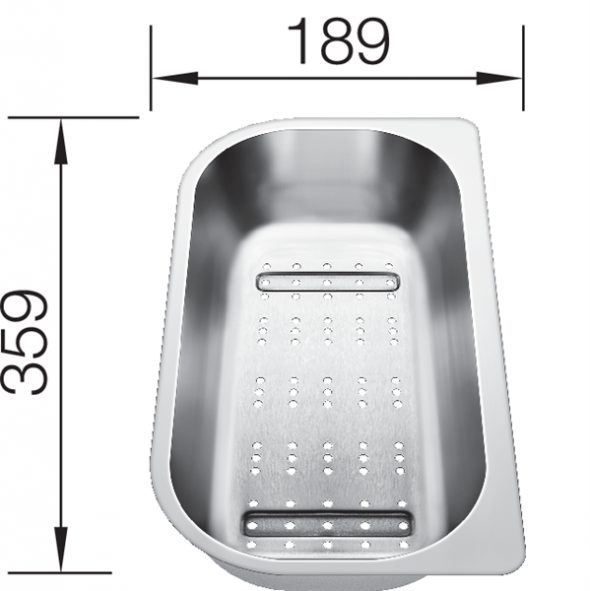Blanco Odsączarka stal nierdzewna 359x189 mm
